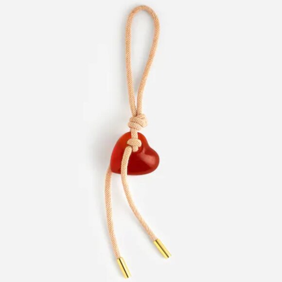 NWT Madewell Carved Heart Bag Charm  ~ Stylish Bag Accessory  OS - Picture 1 of 5